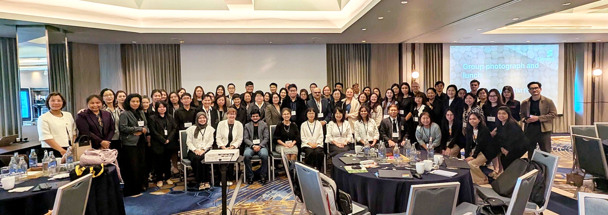 A group photo of participants at the Crossref Bangkok event